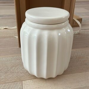 Sezane La Traviatta Ceramic Canister. White